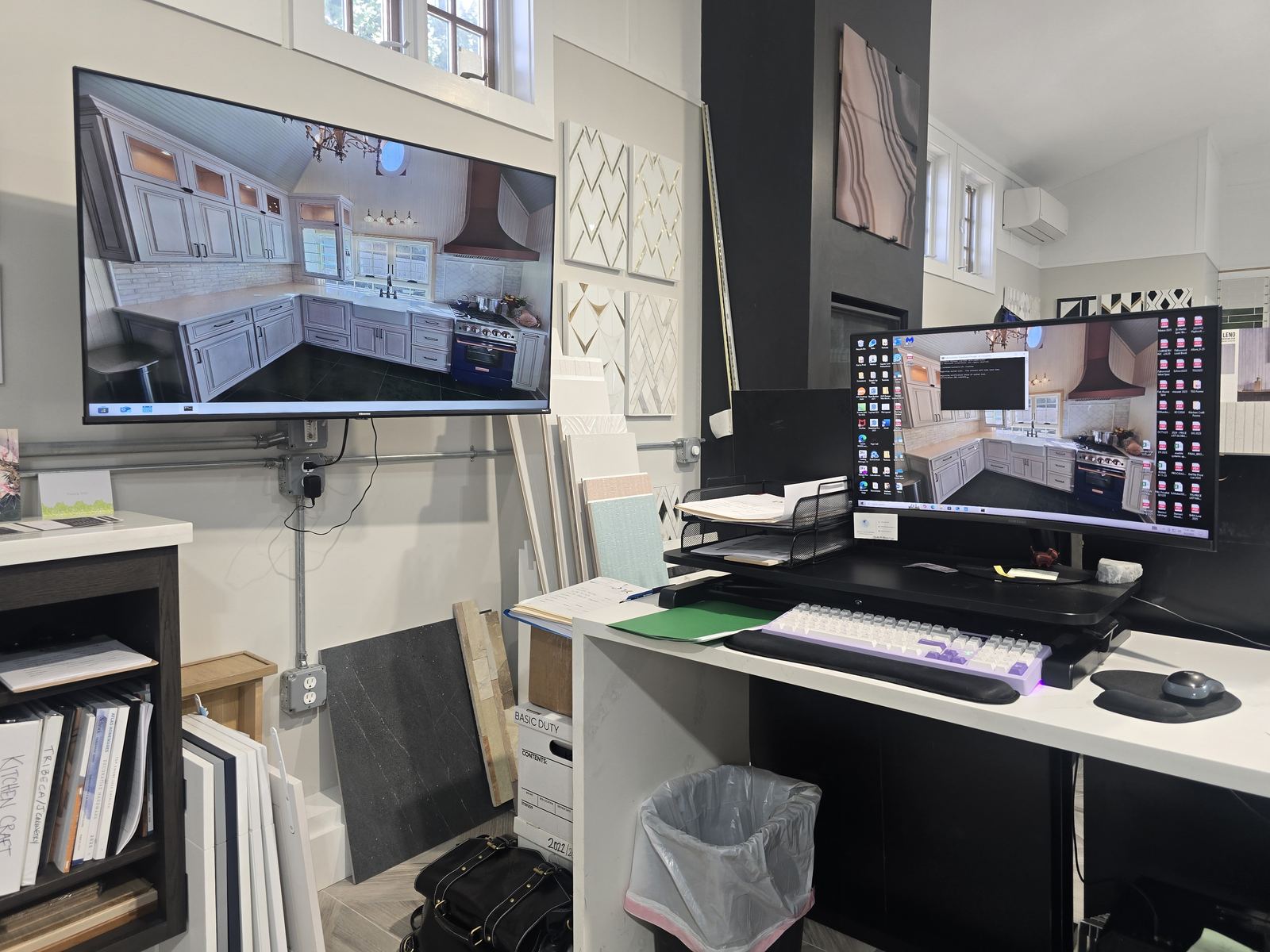 Kitchen and bath design showroom workstation