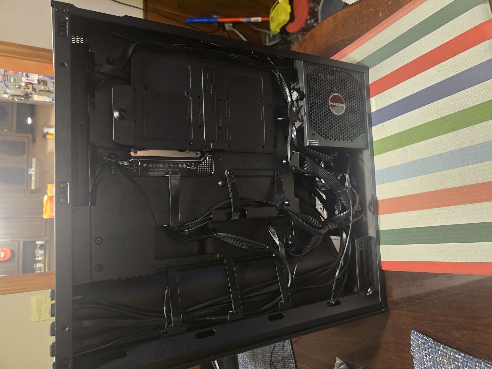 New gaming PC build components staged